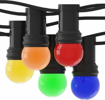 Calex LED Party Light 240V E27 10-lamps(ball) &quot;Colourood&quot; on String 10 mtr IP44 8712879115199