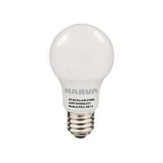 Narva LED Classic A E27 6W vervangt 40W warmwit helder dimbaar 230 B0 4014501071380