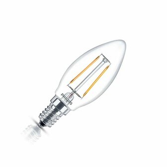 Philips Filament LED kaars 2 5W 25W E14 warmwit niet dimbaar 8718696517574