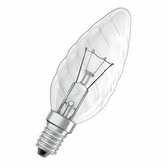 Osram kaarslamp gedraaid CLASSIC BW CLAS BW CL 40W 230V E14 helder 4050300005805