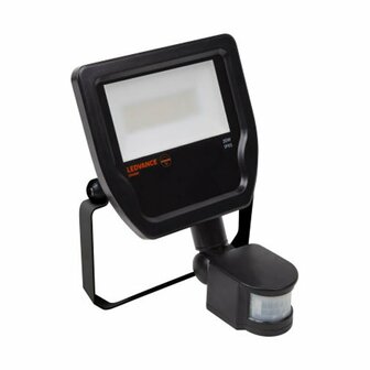 LEDVANCE Floodlight LED 20W3000K zwart Sensor IP65 1900lm neutraalwit 4058075814677